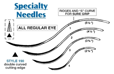 Picture for category Double-Curved Cutting Edge Needle - Style 190